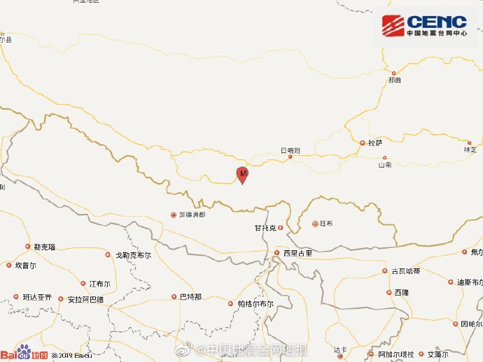 西藏日喀则市定日县发生5.9级地震