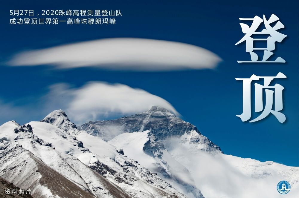 2020珠峰高程测量登山队成功登顶珠穆朗玛峰!